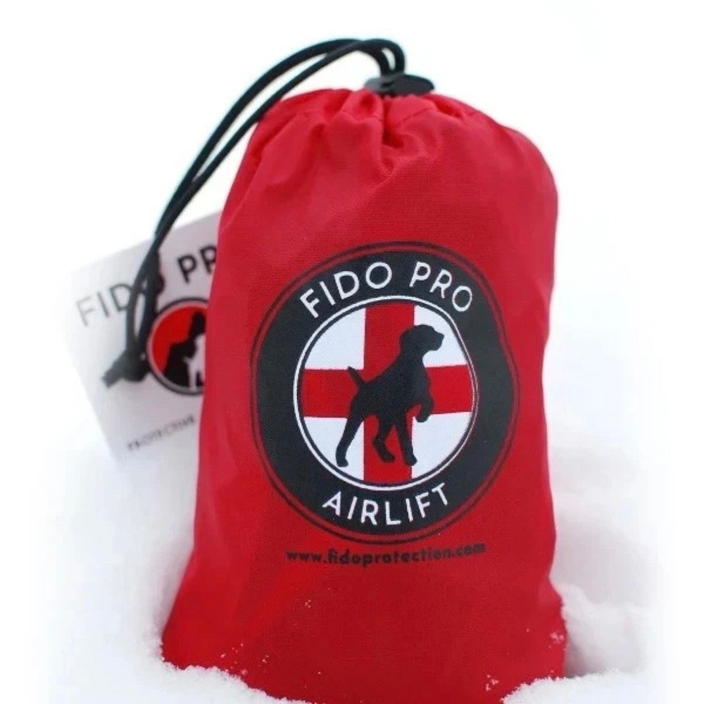 Fido Pro Airlift Emergency Dog Rescue Sling Harness Red Large Hiking Safety Gear